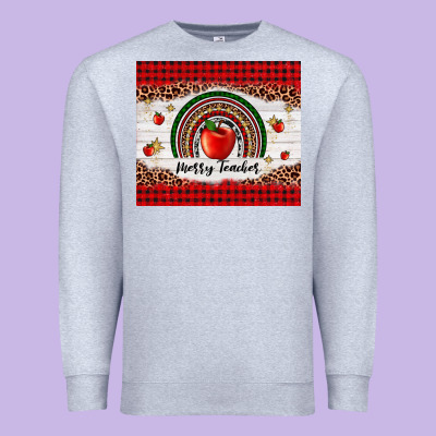 Merry Teacher Premium Sweatshirt Designed By Adodesignshop