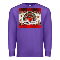 Purple merry teacher Premium Sweatshirt - AdoDesignShop
