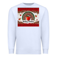 White merry teacher Premium Sweatshirt - AdoDesignShop