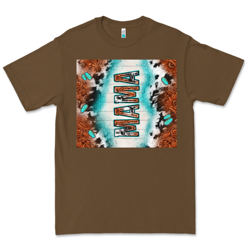 Tooled Leather And Cowhide Mama Premium Tee by TumblerDesignByShophia | Teevron