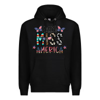 Black little miss america Premium Hoodie - CowhideDigitalArt