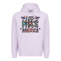 Lilac little miss america Premium Hoodie - CowhideDigitalArt