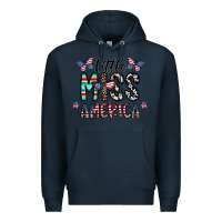 Navy little miss america Premium Hoodie - CowhideDigitalArt