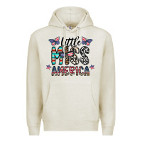 Oatmeal Heather little miss america Premium Hoodie - CowhideDigitalArt
