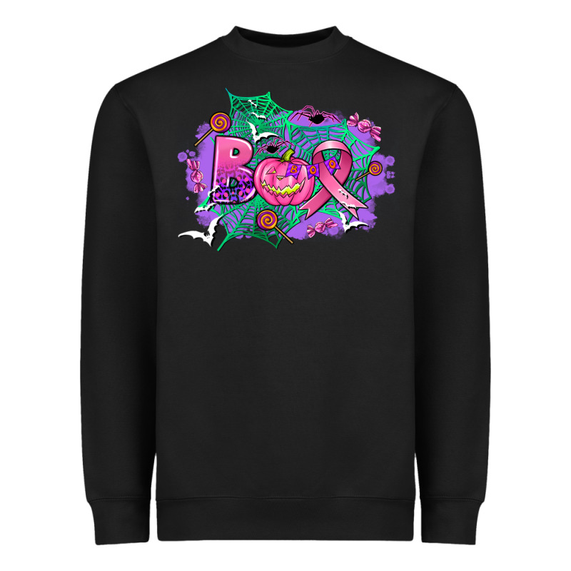 Halloween Boo With Cancer Ribbon Heavyweight Sweatshirt by AdoDesignShop | Teevron