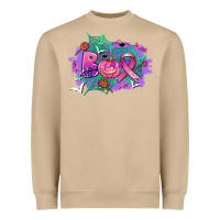 Mushroom halloween boo with cancer ribbon Heavyweight Sweatshirt - AdoDesignShop