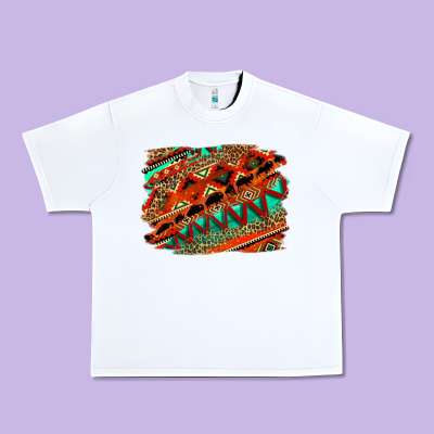 Western Aztec Background Pattern Urban Heavy Tee Designed By Oliviacreatesart