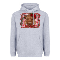 Heather Grey be mine highland cow Heavyweight Hoodie - AdoDesignShop