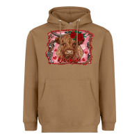 Toasted Coconut be mine highland cow Heavyweight Hoodie - AdoDesignShop