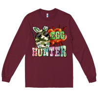Burgundy egg hunter Long Sleeve Tee - FaDigitalArtStudio