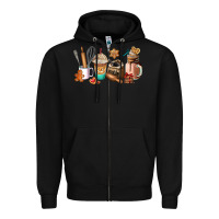 Black cookie coffee cup Zipper Hoodie - AdoDesignShop