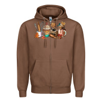 Chestnut cookie coffee cup Zipper Hoodie - AdoDesignShop