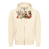 Sandshell cookie coffee cup Zipper Hoodie - AdoDesignShop