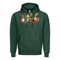 Sports Green cookie coffee cup Zipper Hoodie - AdoDesignShop