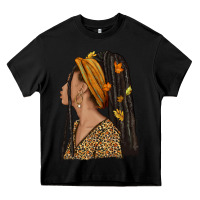 Black Fall afro woman Heavy Core Tee - NancyCooperArtShop