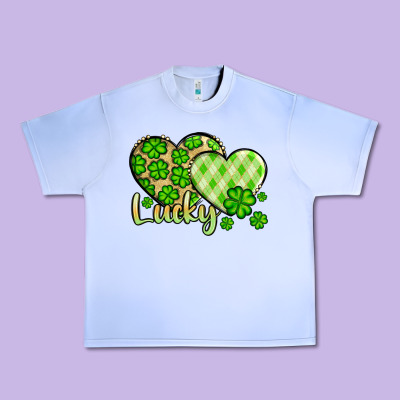 St. Patrick's Lucky Hearts Urban Heavy Tee Designed By Oliviacreatesart