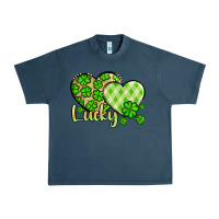 Midnight Navy St. Patrick's Lucky hearts Urban Heavy Tee - OliviaCreatesArt