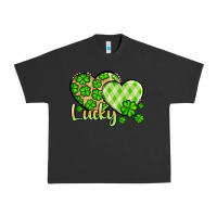 Pigment Black St. Patrick's Lucky hearts Urban Heavy Tee - OliviaCreatesArt