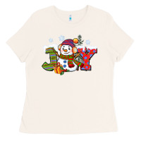 Bone christmas joy snowman Ladies Tee - CowGirlArtShop