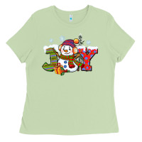 Matcha christmas joy snowman Ladies Tee - CowGirlArtShop