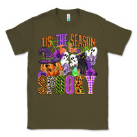 Army Green tis the season to be spooky Classic Tee - CowGirlArtShop