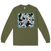 Army Green cowhide glitter leather background Long Sleeve Tee - RanaPortraitStore