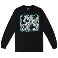 Black cowhide glitter leather background Long Sleeve Tee - RanaPortraitStore