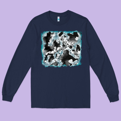 Cowhide Glitter Leather Background Long Sleeve Tee Designed By Ranaportraitstore