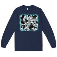 Navy cowhide glitter leather background Long Sleeve Tee - RanaPortraitStore