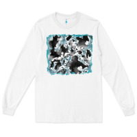 White cowhide glitter leather background Long Sleeve Tee - RanaPortraitStore