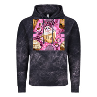 Cloud Black cat coffee cups and paw with leopard and glitter seamless pattern bbs Vintage Hoodie - BundleAndBundleShop