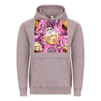 Vintage Zinc cat coffee cups and paw with leopard and glitter seamless pattern bbs Vintage Hoodie - BundleAndBundleShop