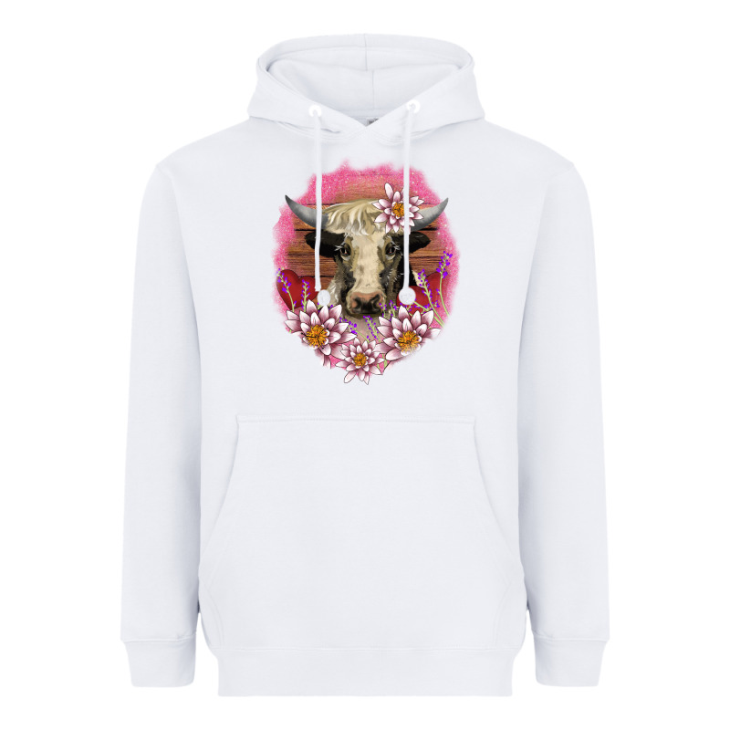V.d Lotus And Cow Heavyweight Hoodie by AdoDesignShop | Teevron