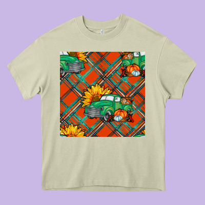 Fall Truck Heavy Core Tee Designed By Nancycooperartshop