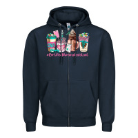 Navy cerified nursing assistant coffee cup Zipper Hoodie - AdoDesignShop