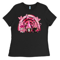 Black gnomes rainbow breast cancer Ladies Tee - CowGirlArtShop