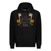 Black little sister biggest fan Premium Hoodie - CowhideDigitalArt