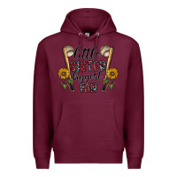 Burgundy little sister biggest fan Premium Hoodie - CowhideDigitalArt