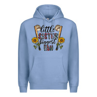 Colony Blue little sister biggest fan Premium Hoodie - CowhideDigitalArt