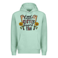 Seafoam little sister biggest fan Premium Hoodie - CowhideDigitalArt