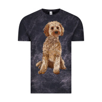 Cloud Black cockapoo Vintage Tee - RanaPortraitStore