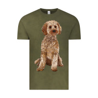 Vintage Olive cockapoo Vintage Tee - RanaPortraitStore