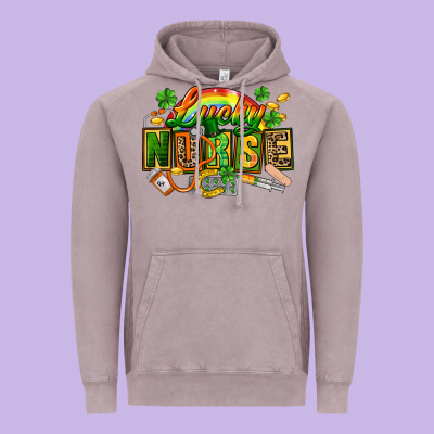 Lucky Nurse Vintage Hoodie Designed By Fadigitalartstudio