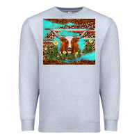 Heather Grey longhorn tumbler Premium Sweatshirt - AdoDesignShop