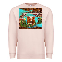 Pale Pink longhorn tumbler Premium Sweatshirt - AdoDesignShop
