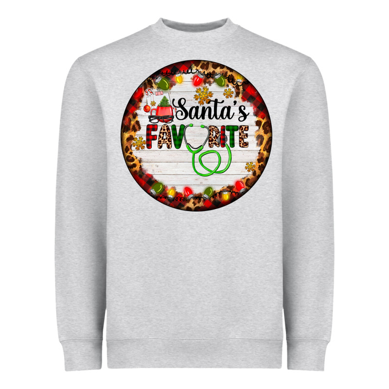 Santa's Favorite Custom Medical Occupation Heavyweight Sweatshirt by AdoDesignShop | Teevron