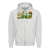 Dove Grey cactus coffee cups Zipper Hoodie - AdoDesignShop