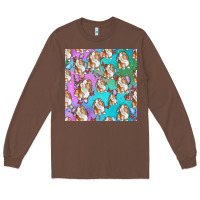 Chestnut Easter Bunny With Truck Seamless Pattern Long Sleeve Tee - BundleAndBundleShop