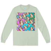 Matcha Easter Bunny With Truck Seamless Pattern Long Sleeve Tee - BundleAndBundleShop