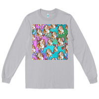 Moon Dust Easter Bunny With Truck Seamless Pattern Long Sleeve Tee - BundleAndBundleShop